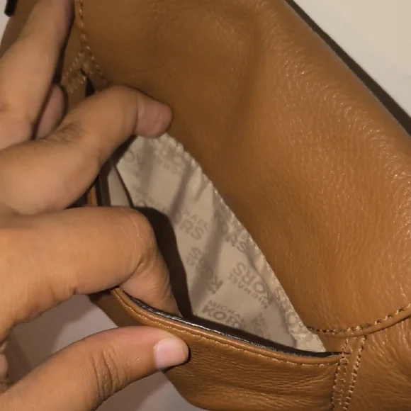 Michael Kors | Tan Crossbody Bag with Gold Accents - Picture 12 of 12